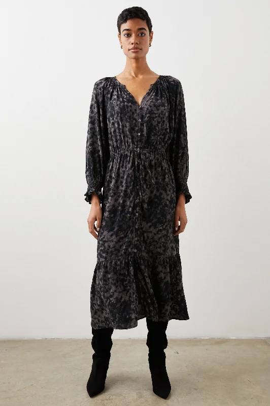 Price Rollback CECE DRESS - CHARCOAL TORTOISE