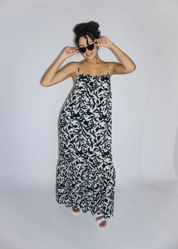 Online Specials Cocktail Hour Leaf Dress - Black