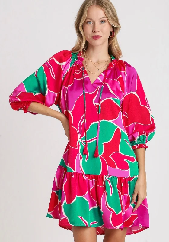 Best Deals Color Snap Printed Dress
