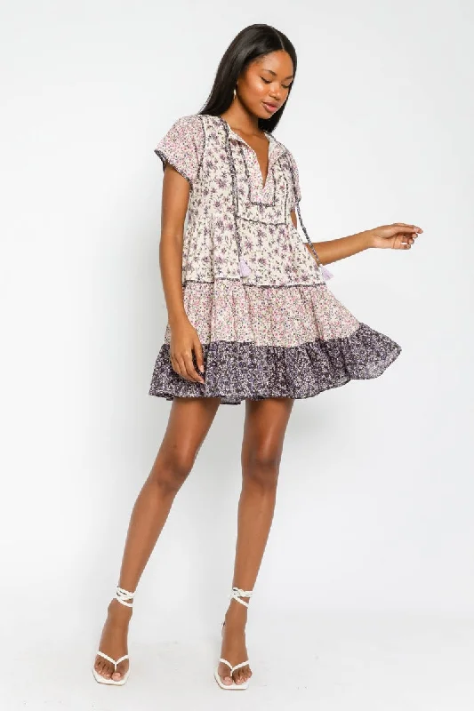 Can't Miss Lavender Bloom Babydoll Dress