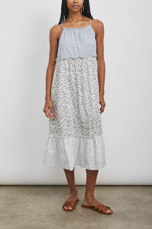 Warehouse Sale DORA DRESS - FLORAL GINGHAM MIX