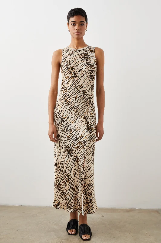 Major Savings GABRIELLA DRESS - NEUTRAL IKAT