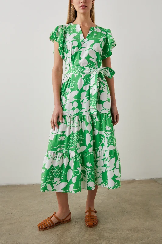 Special Offer GIA DRESS - GREEN LOTUS