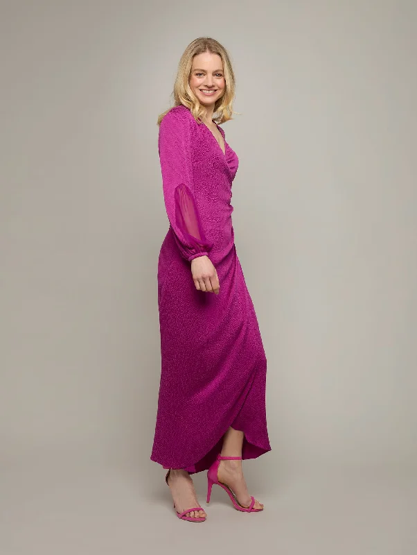 Exclusive Deal IRIS | Silk Midi Wrap Dress
