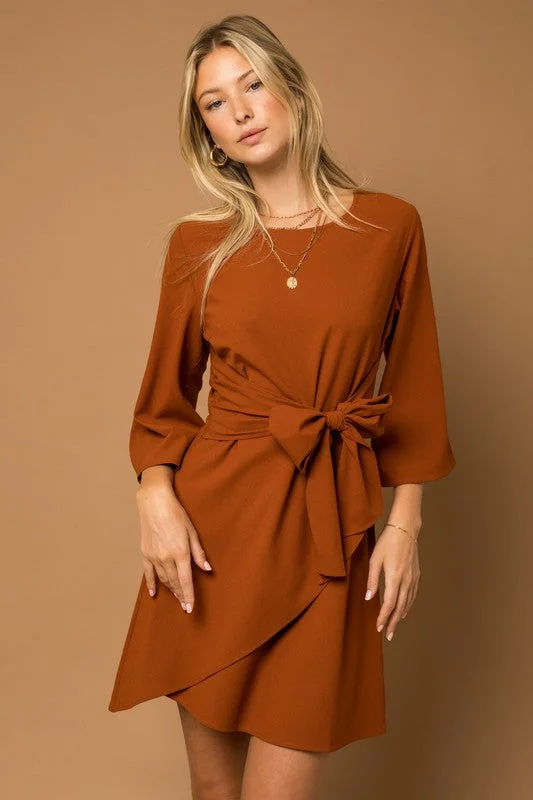 Price Meltdown KIMONO SLEEVE TIE WRAP DRESS