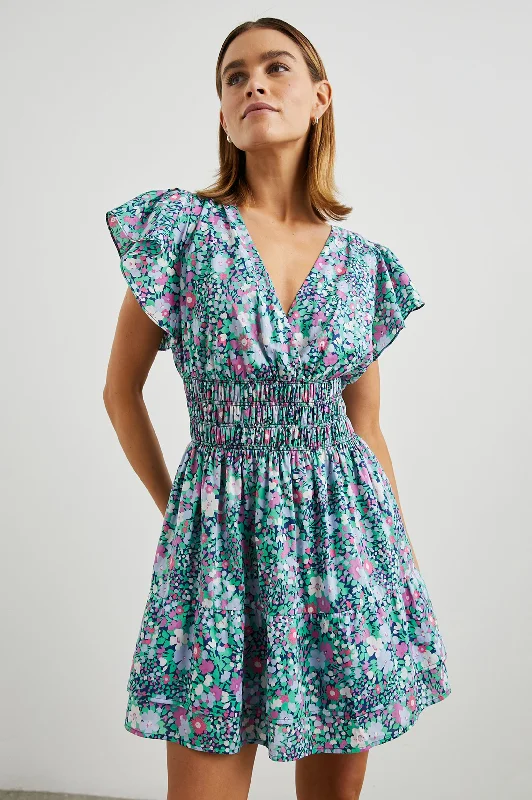 Friends and Family Sale KIMORA DRESS - NAVY LEILANI FLORAL