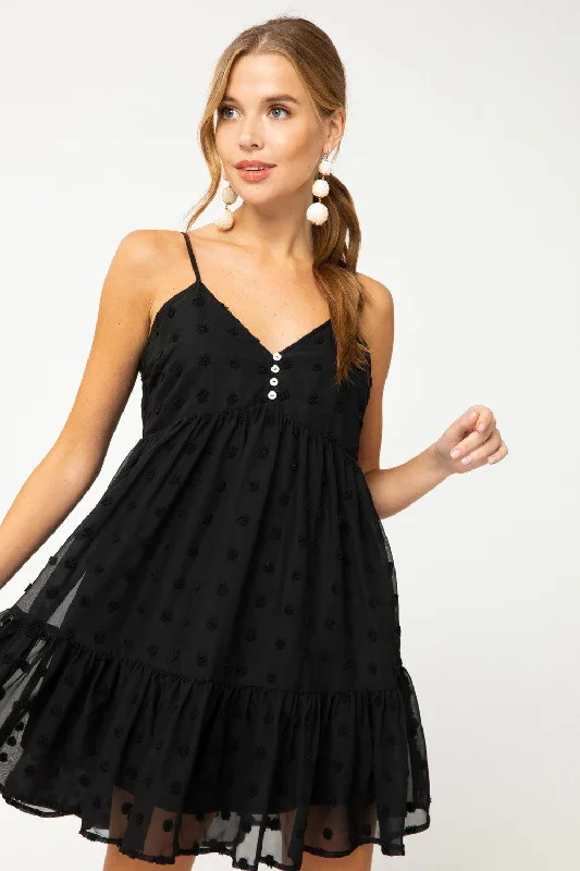 Steals and Deals Kylie Baby Doll Black Dress