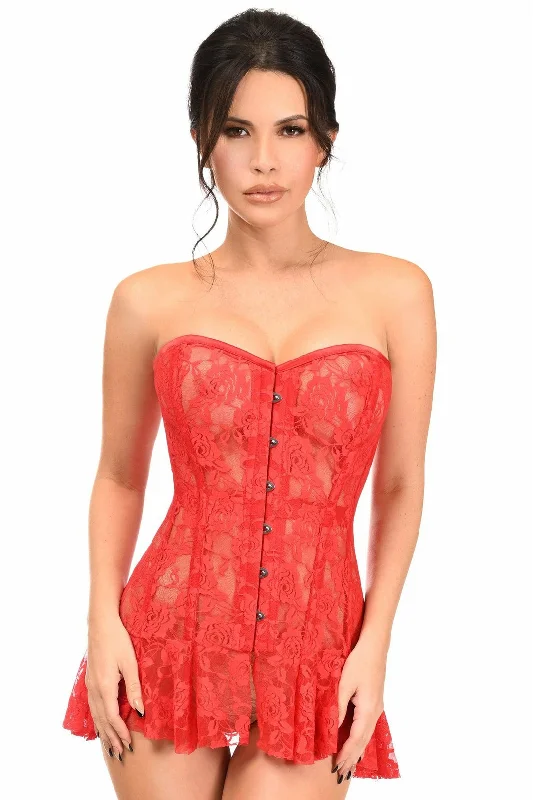 Reduced Prices Lavish Sheer Lace Corset Dress