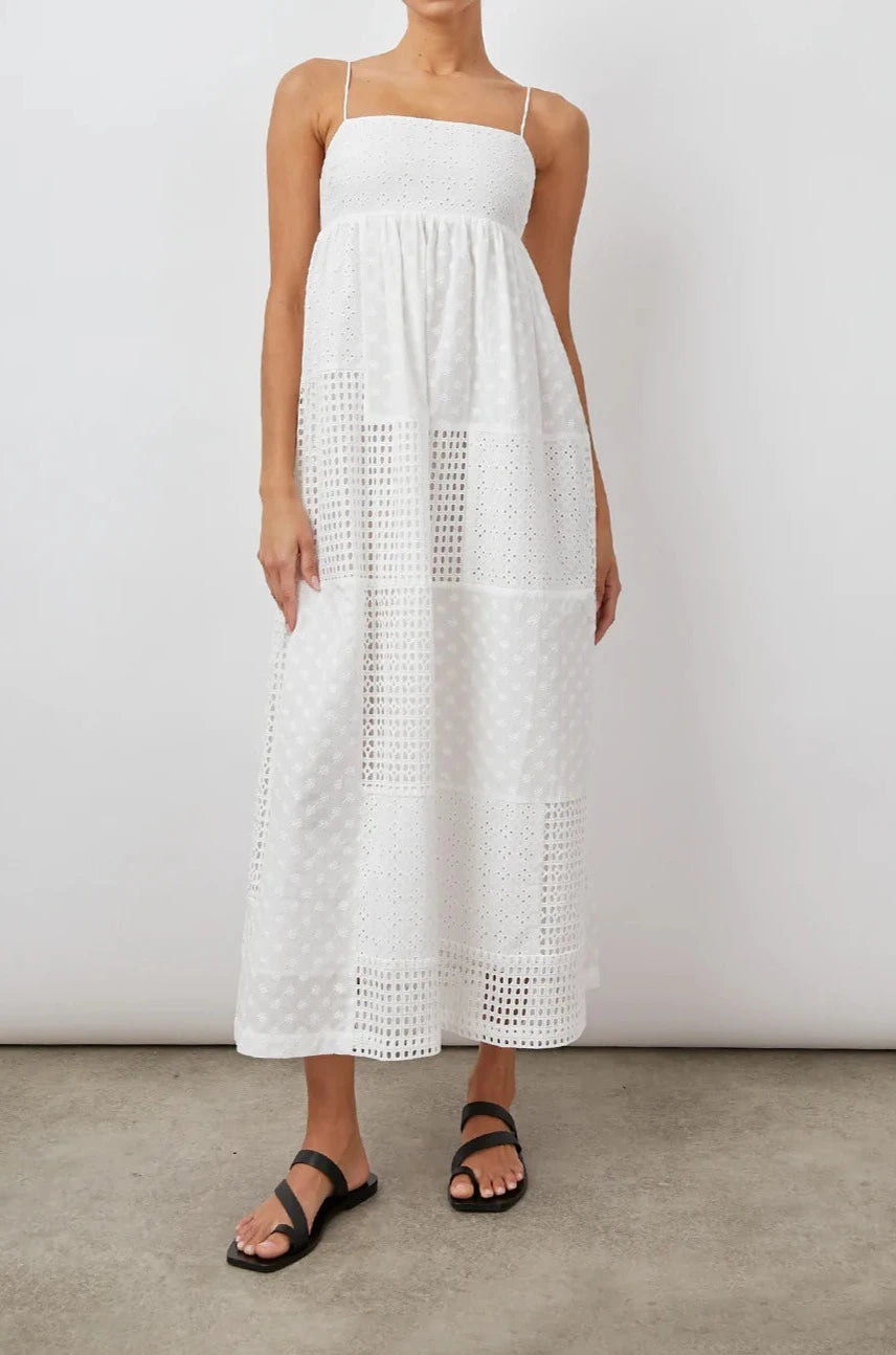 Great Deals LUCILLE DRESS - WHITE EYELET MIX