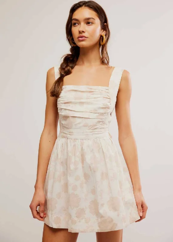 Blowout Deals Meet Me In Maui Printed Mini Dress - Ivory Combo