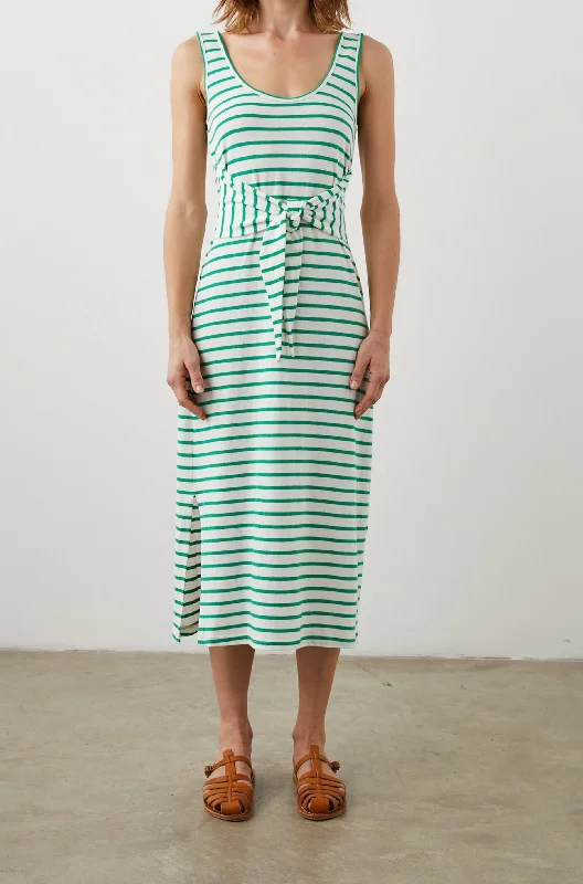 Weekend Special MEG DRESS - SAILOR STRIPE GREEN