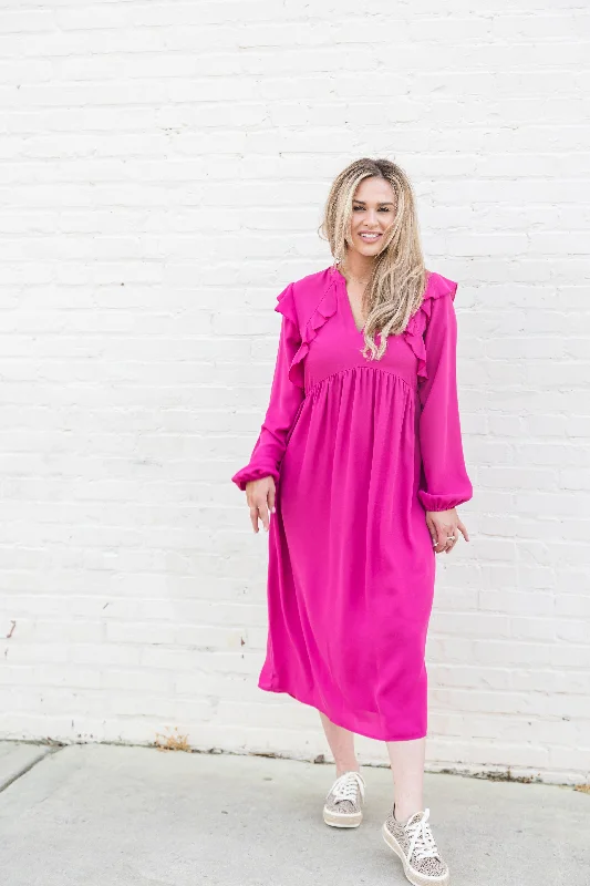 Savings Galore Walker Hot Pink Dress