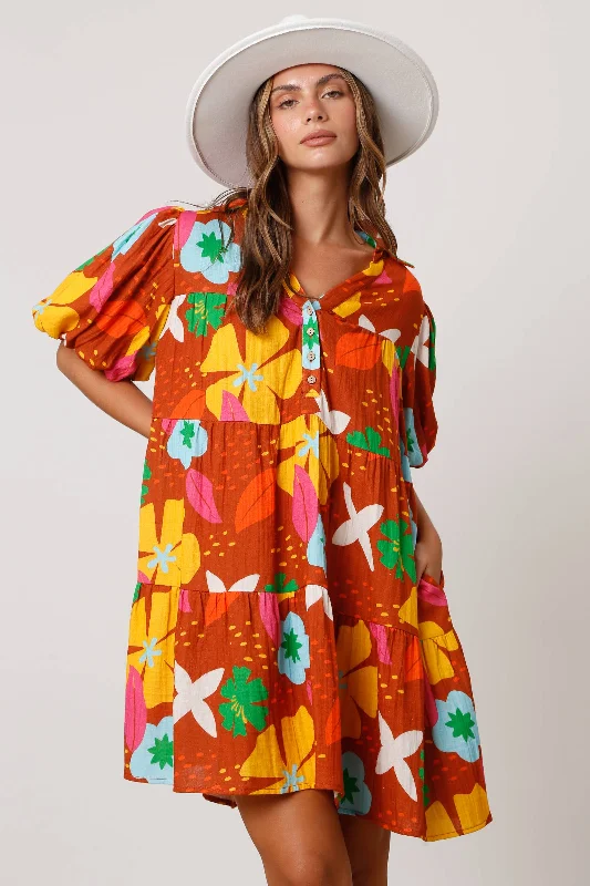 Great Deals Jasmine Floral Print Gauze Dress