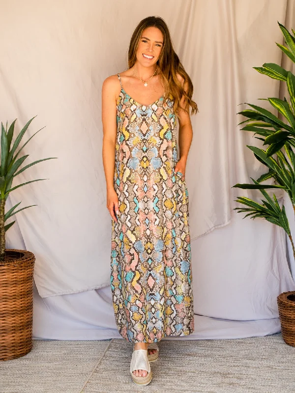 Super Sale Rainbow Snakeskin Maxi