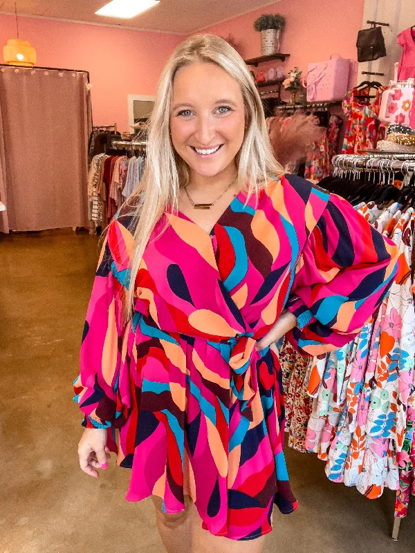 Value Deals Red Puff Sleeve Dress