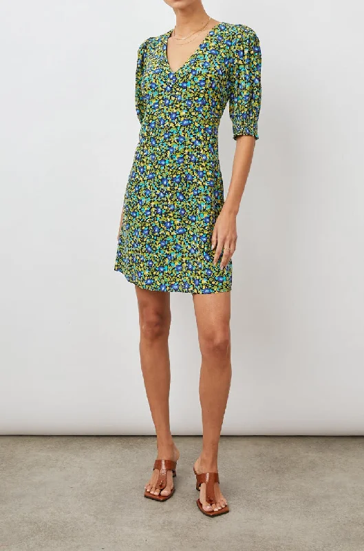 Price Cut ROMA DRESS - ABSTRACT GARDEN