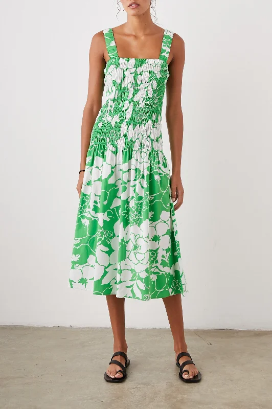 New Markdowns SEVILLE DRESS - GREEN LOTUS