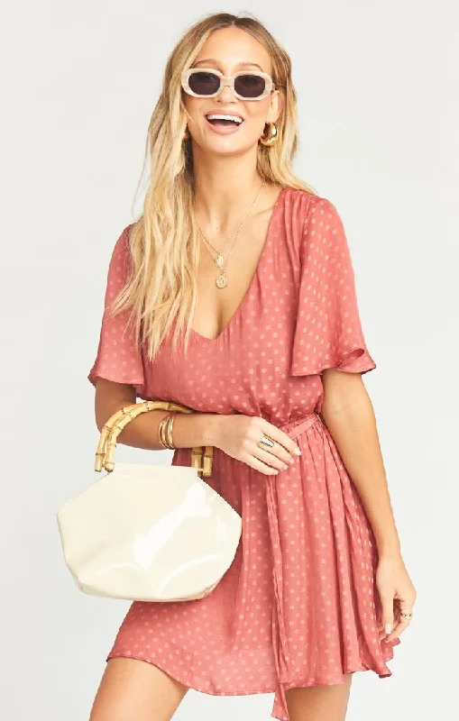 Huge Savings Show Me Your Mumu Anastasia Dress Sangria Silky Dots