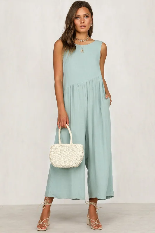 Don’t Miss Out Sleeveless Casual Loose Jumpsuit