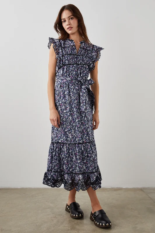 TIME-Limited Offer SOFIE DRESS - MIDNIGHT HYACINTH