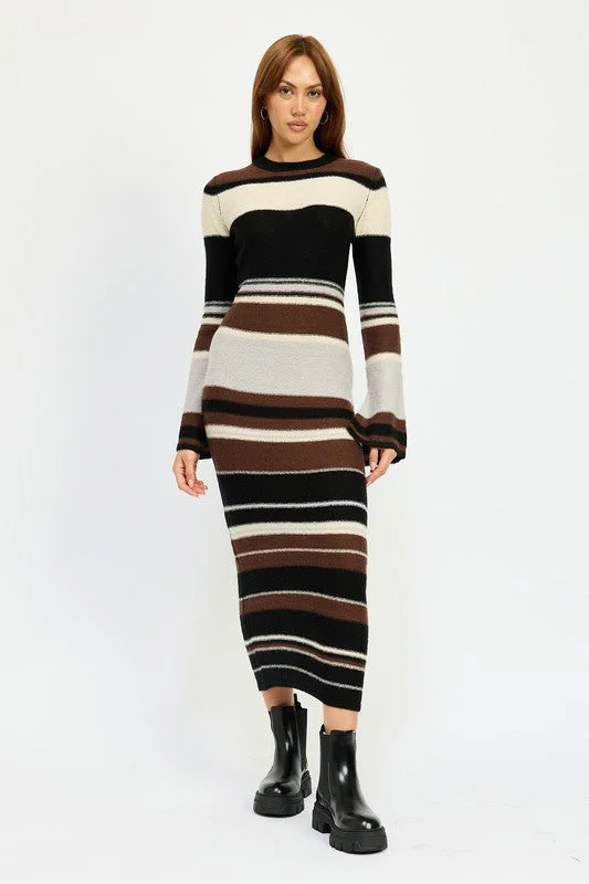Exclusive Savings STRIPE MAXI BODYCON DRESS