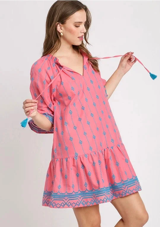 Hurry In Tea Party Embroidered Dress