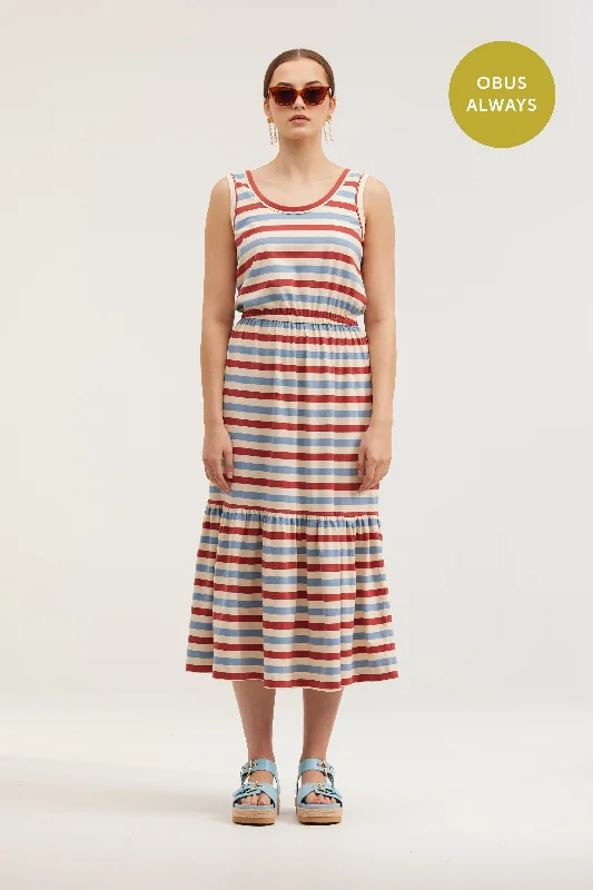 Steals and Deals Traveller Stripe Tier Dress