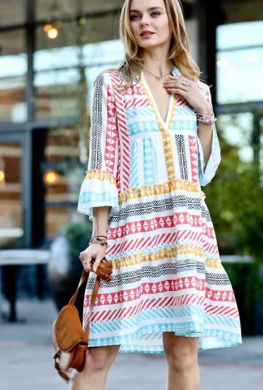 Stock Clearance Try Again Printed Dress