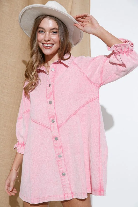 Limited Time Discount Washed Denim Dress