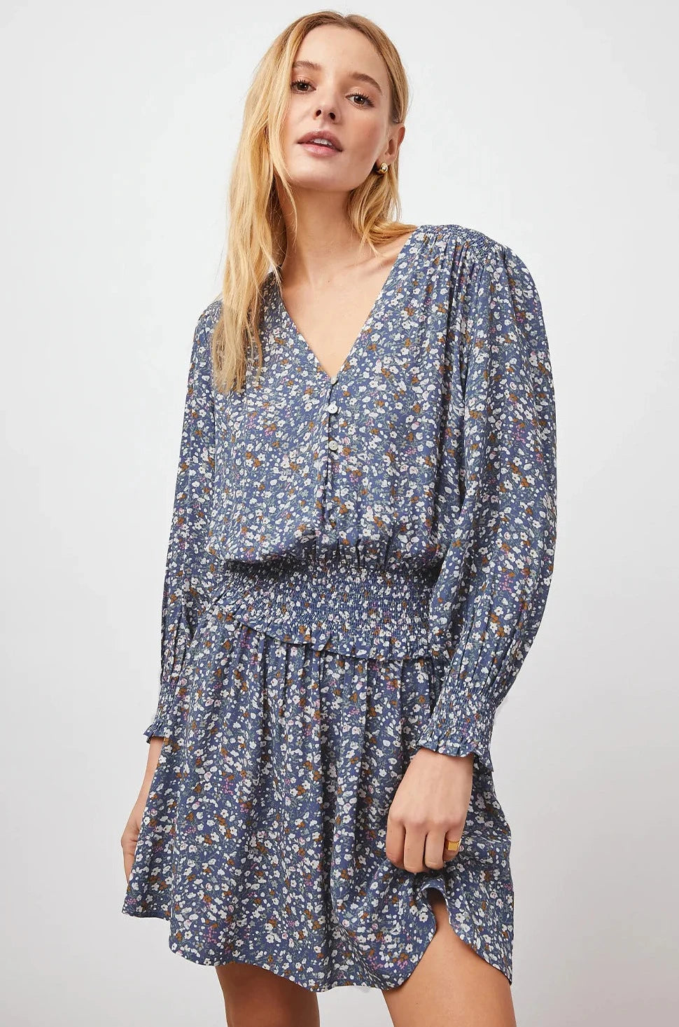 Overstock Sale ZANA DRESS - BLUE DITSY FLORAL